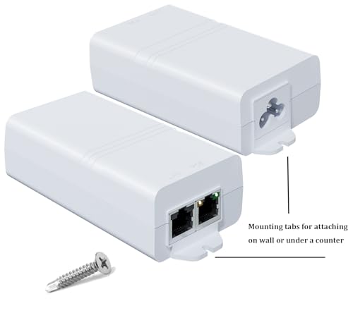 AgilePoElink 5 Gigabit PoE Injector 30W Power Supply, Active PoE+ Power Injector Adapter with 2 Mounting Tabs for Security IP Camera, Wireless AP, IP Phone, IoT - Image 3