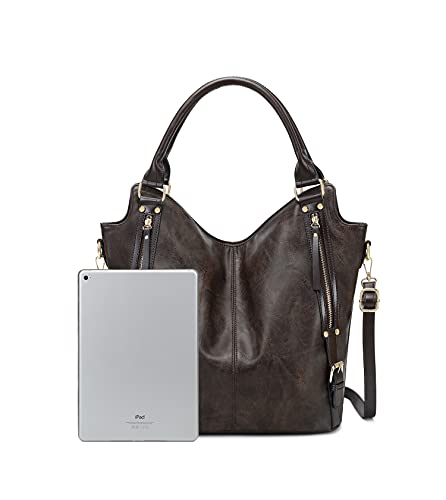 Image of Women Tote Bag Handbags PU Leather Fashion Hobo Shoulder Bags with Adjustable Shoulder Strap