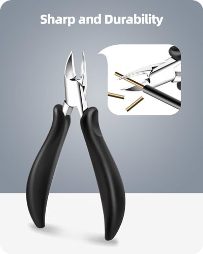 Ebewanli Nail Clippers For Ingrown Nails - Precision Clipper For Thick & Deep Ingrown Toenails With Non-Slip Grip (Large, Stainless Steel) - 3