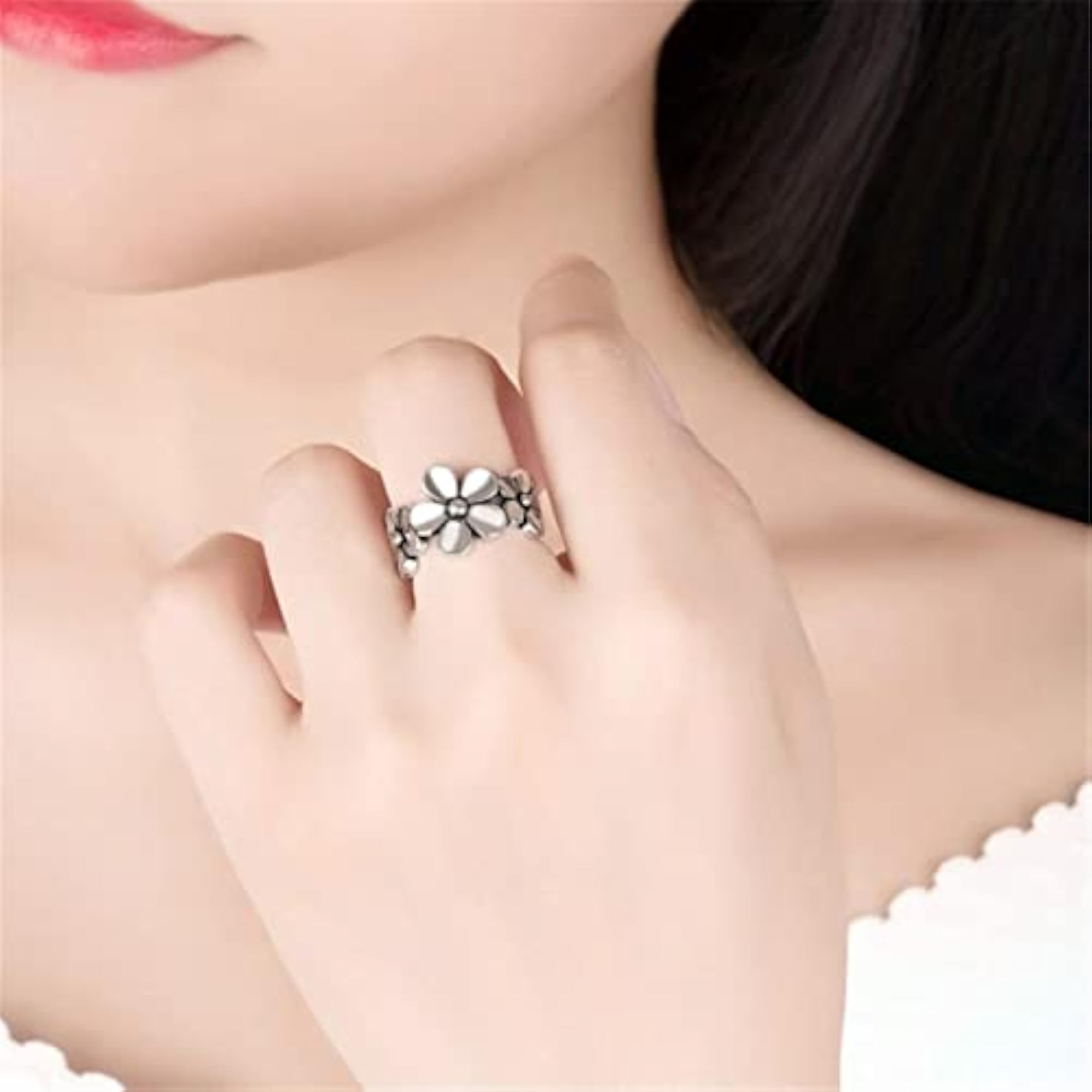Men's Forest Flower Simple Personality Ring