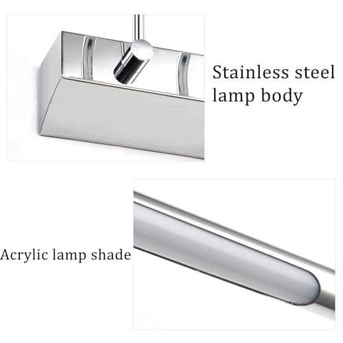 Apliques de Pared LED Giratorio 180° Impermeable en Acero Inoxidable para Maquillaje 3