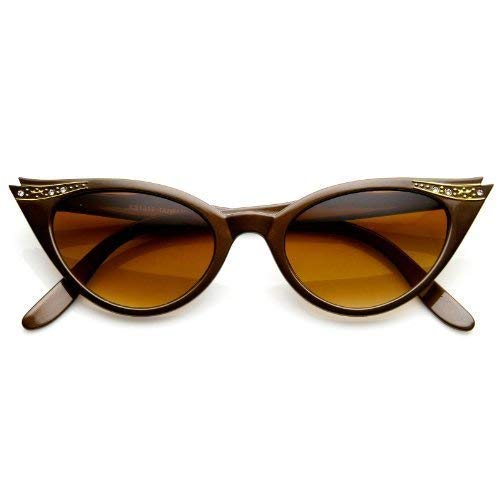 zeroUV Cat Eye Sunglasses with Rhinestones