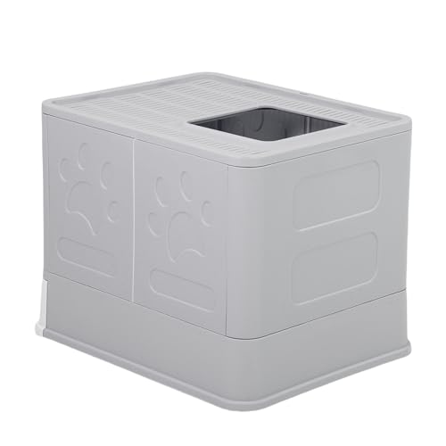 Caja de arena plegable para gatos Luqeeg, acero inoxidable miniatura 7