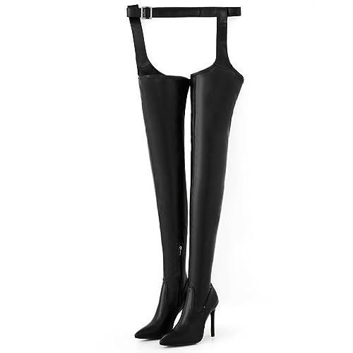 11CM/4.33IN Sexy Over-The-Ginocchio Stivali Alti Donna con Piattaforma Impermeabile alla