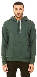 BELLA + Canvas Unisex Poly-Cotton Fleece Pullover Hoodie - Heather Forest - XL - (Style # 3719 - Original Label) - Image 2