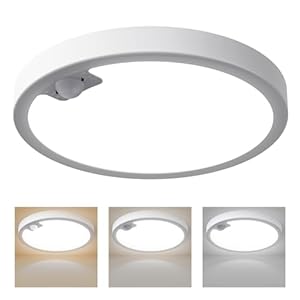 Wired Motion Sensor Ceiling Light Fixture-Motion Sensor Light Indoor 18W/1500LM,Closet Lights Motion Sensored Shower Light for Bathroom Hallway Stair Pantry Porch Garage 3 Color Temperature