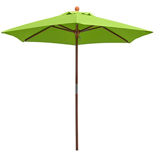 anndora® Sonnenschirm Marktschirm Balkonschirm ø 2,1 m rund - mit Winddach Apfelgrün/Limette