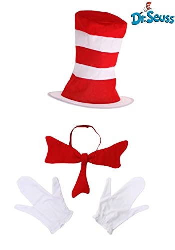 elope Dr Seuss Cat In The Hat Accessory Kit,Red/white,One Size