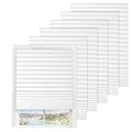 6 Packs Pleated Blackout Blinds, Temporary Blinds for Indoor Windows, Light Filtering Paper Shade, Easy to Cut and Install, 36" W x 72" L, White, Black Out Window Cover with 12 Clips