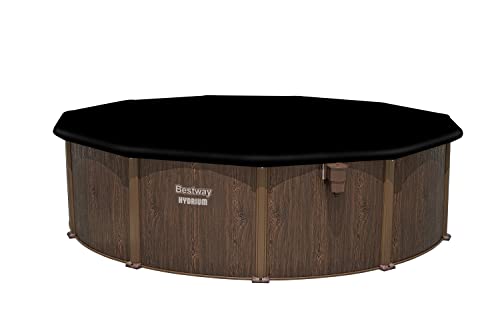 Bestway Hydrium Galvanized Steel Wall Above Ground Pool Set 16' X 52" | Semi-Permanent, Year-Round Swimming Pool | Includes Sand Filter, Skimmer, Ladder, Ground Cloth, Cover #TOP6