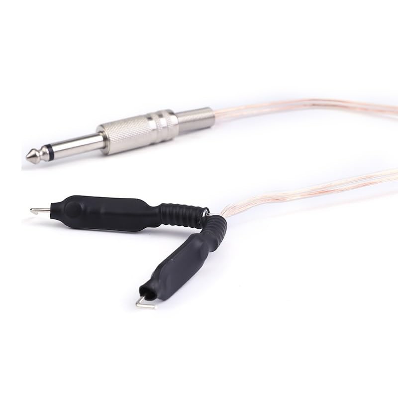 RAJry Silicone Tattoo Clip Cord,Transparent Heavy Duty Silicone Soft Tattoo Clip Cord for Tattoo Machines Power Supply Line for Power Supply Equipment