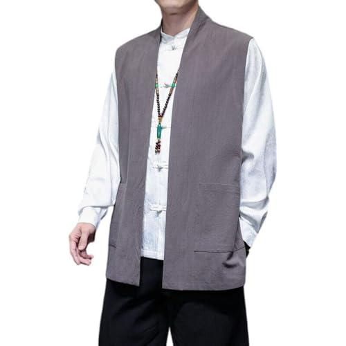 Chaleco de estilo chino hombre para ropa holgada cómoda de primavera y verano