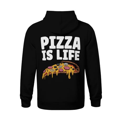 Kids Retro Pizza Lovers Italian Food Boys Girls Lightweight Kangaroo Pocket Fleece Hoodies3