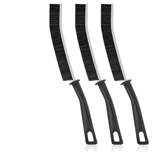 3 cepillos de limpieza de esquinas de cerdas duras, cepillo de limpieza para grietas, cepillo de alta calidad para limpieza de grietas y juntas, ideal para una limpieza profunda