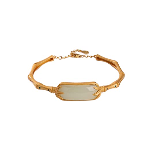 Pulsera retro de jade versátil para diario y eventos especiales