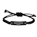 Krumfortable Living Cute Welding Black Rope Bracelet, Welding Because Stabbing People is Wrong, for Friends, Present from, Engraved Bracelet for Welding