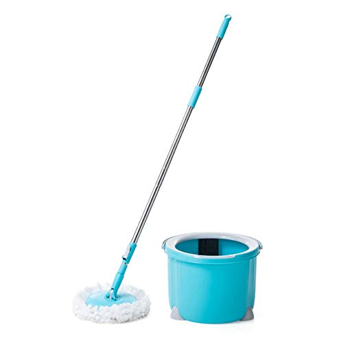 イーサプライ 回転モップ 水拭きモップ クリーナー 床掃除 床モップ バケツつき EZ2-CD060