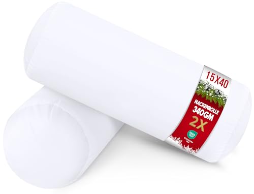 Utopia Bedding Nackenrolle 2er Set, 15x40 cm Kissenrolle...