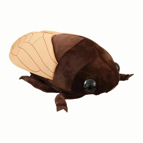 Peluche cigale de collection brune aux finitions réalistes haut de gamme