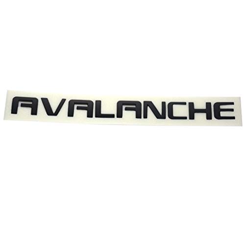 Image of 3Pcs Matte Black AVALANCHE Nameplate Emblem Plastic Letter Badge for Gm 07-16 AVALANCHE (Matte Black)