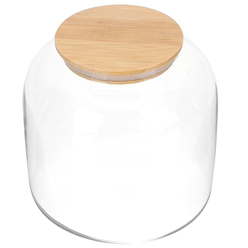 BJCBACD Contenedor de café Storage Rack Clear Container Lids Glass Jars Coffee Can CanistersLarge Make