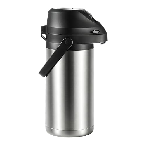 Vaso de gran capacidad, termo con botón pulsador, contenedor de bebidas de 1900 ml con construcción a prueba de fugas, vaso de acero inoxidable aislado, taza de bebidas con estilo moderno, taza de