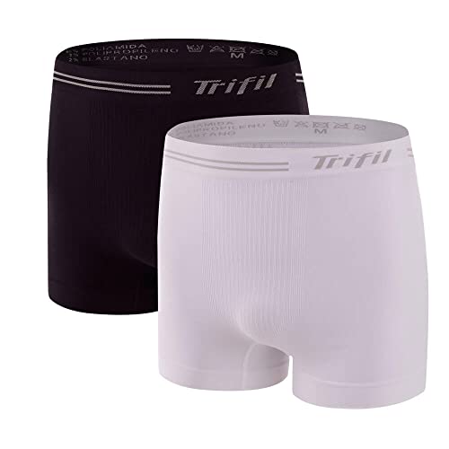 Trifil Ce0277, Kit 2 Cuecas Masculino, Branco/Preto (White/Black), G