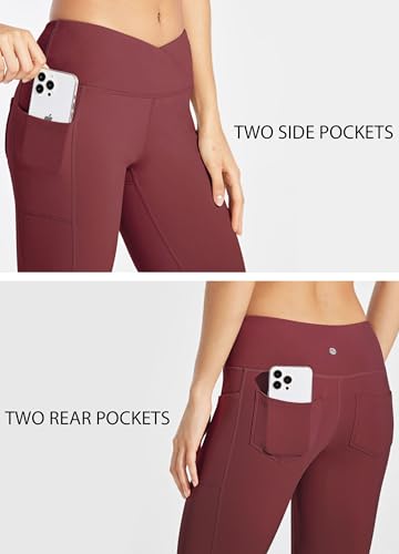 Pantalones con forro polar Willit para mujer estilo yoga bootcut 6