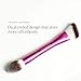BASMA Beauty Sculpt & Buff Dual-Ended Makeup Brush for Foundation, Bronzer, Blush & Contour, Cream and Powder Blending Brush with Soft Dense Bristles for Smooth Airbrush Finish