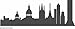 Produktbild INDIGOS UG - Wandtattoo Wandsticker Wandaufkleber Aufkleber e556 Skyline Stadt - Kingston 240x76 cm - glasdekor