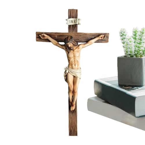 Dekoracje Jezusa | Figurka z Żywicy 24,5 cm,Posążek Jezusa - do Dekoracji Domu, Ściany, Stołu, Pokoju, Półki, Kościoła, Wystawy, Wnętrz oraz na