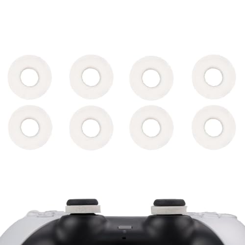 Image of MOLOPPO 8 PCS Precision Rings Kit for PS4, for PS5, for Xbox-White | for PS5 Accessories, for Xbox Accessories, Gaming Controller Enhancer