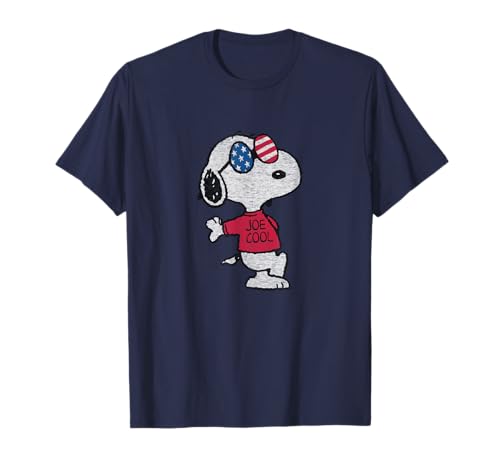 Peanuts Joe Cool American Flag Sunglasses T-Shirt