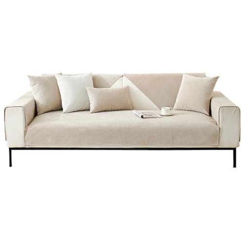 Housse de canapé imperméable beige 70x210 cm antidérapante - 8