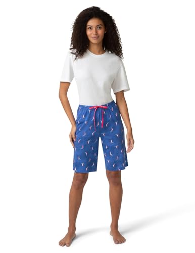 Image of HUE Women's Summer Vacation Pajama Separates, Soft, Whimsical Print Pjs with Tropical Beach Themes, Flip Flops, Cocktails