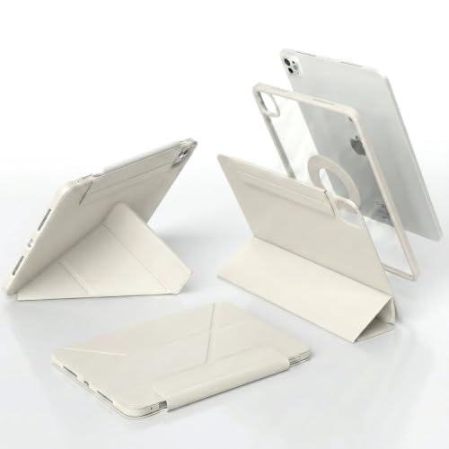 [GWAAN] iPad Pro 13�C���` (M5/M4) 2025/2024�N���f�� �ƌ݊������� �P�[�X �J�o�[ �t�����g�J�o�[�����O���� 5�i�K�̃X�^���h �y���V�����[�^�C�v �w�ʂ̓N���A�p�l�� ���C�z���ő���
