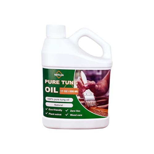 NetLea 100% Pure Tung Oil 17oz – Natural Finish for Furniture & Floors by NetLea - Used condition - US$11.19