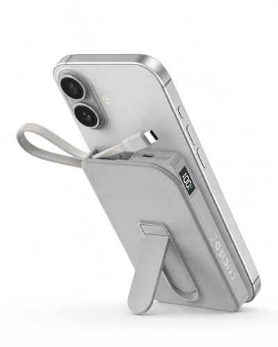 Image of for Magsafe Portable Charger, 3-in-1 Magnetic Power Bank with Stand, 10000mAh Wireless Battery Pack Fast Charging with Built in Cable(USB C), Powerbank for iPhone17 /16 /15 /14 /13 Travel & Daily