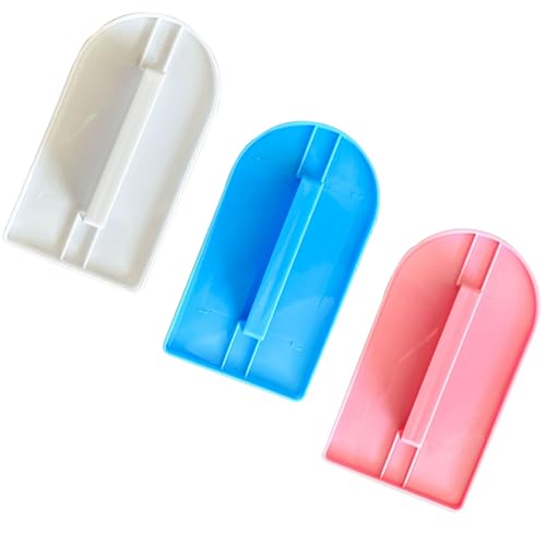 Lot de 3 lisseurs de gâteau - Outil de lissage de fondant - Lisseur de glaçage à bord plat pour gâteaux, outils de cuisson essentiels pour crème au beurre et fondant, idéal pour la maison et les