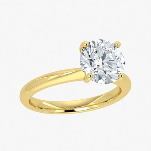 IGI Certified 1.00-5.00 Carat Solitaire Lab Grow Diamond Engagement Ring for Women 14k White & Yellow Gold 4 Prong (E-F Color VS1-VS2 Eye Clean Clarity)4