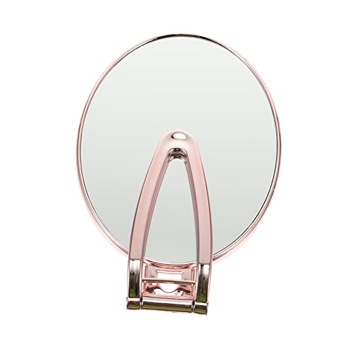 WOFASHPURET Double Sided Handheld Makeup Mirror Portable Folding Magnifying Mirror Material for Grooming and Makeup Application Present for Birthdays and Special Occasions