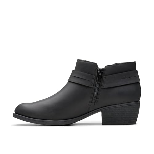 Clarks Collection Women's Charlten Rae Ankle Boot, Black Oily Leather, 9.5 Medium US - image 3