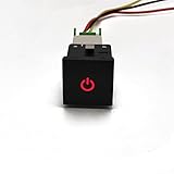 for VW6 Jetta 5 MK5 Caddy EOS Scirocco Car Red LED DRL Light Packing Radar Power On Off Camera Mirror Switch Button (Color : Power on Off)