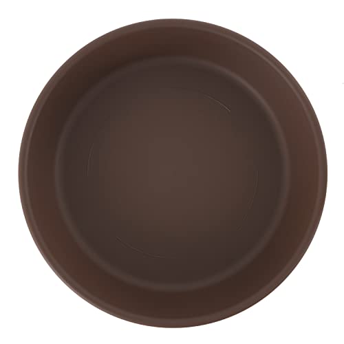 The Hc Companies 16 Inch Round Plastic Classic Plant Saucer - Indoor Outdoor Plant Trays For Pots - 16"X16"X3" Chocolate #TOP3