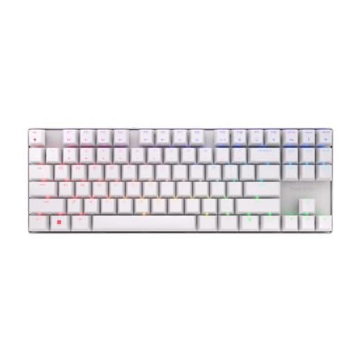Cherry MX 8.2 TKL Wireless, Tenkeyless Mechanical Gaming Keyboard, Bluetooth, 2.4 GHz & Wired Mode, Multi-Device, Rechargeable, MX2A Blue Switches, White