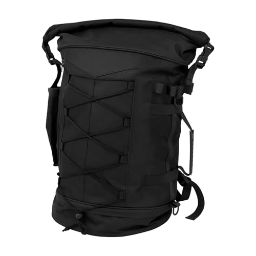 Bolsa de equipaje para motocicleta con gran capacidad, bolsa de viaje expandible de 85 litros, mochila de respaldo sissy bar con correas, ajuste universal para Harley miniatura 3