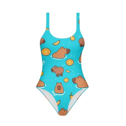Image of One Piece Bathing Suit for Girl Kids Cute Beach Sport Swimwear U Back Scoop Neck Summer Swimming Pool Beachwear
