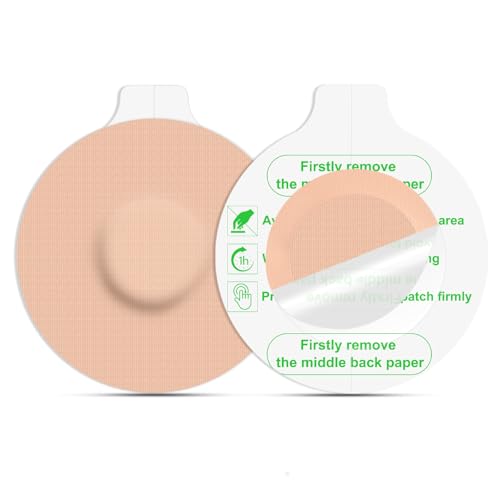 funpatch Freestyle Sensor Covers for Libre 3 Plus 30Pack Waterproof Libre 3 Plus Sensor Covers Silky CGM Sensor Patch Easy-Peel Tab Hypoallergenic & Latex-Free 15 Days Protection Beige