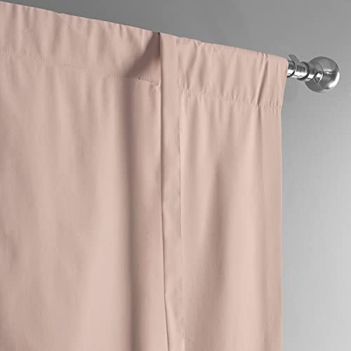 Hpd Half Price Drapes Solid Cotton Room Darkening Tie Up Curtains For Windows Roll Up Balloon Curtain For Living Room, Kitchen 46 X 63 (1 Panel), Prct-Tus16B-63, Lullaby Pink #TOP6