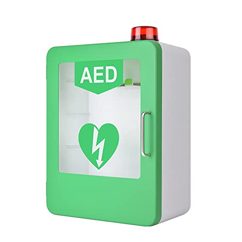 AED-Defibrillator-Aufbewahrungsschrank, An Der Wand Befestigter Herzdefibrillations-Alarmkasten Aus Kunststoff, Erste-Hilfe-Schrank Mit Alarmsystem, Korrosionsbeständig Und Ungiftig, Für Büro